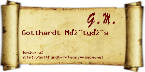 Gotthardt Mátyás névjegykártya