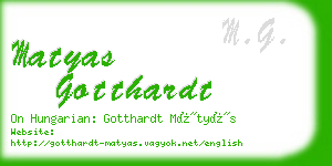 matyas gotthardt business card